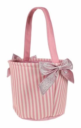 Easter Stripe Bow Basket