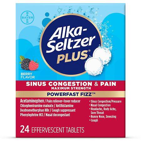 Alka-Seltzer Sinus Congestion and Pain Effervescent Tablets