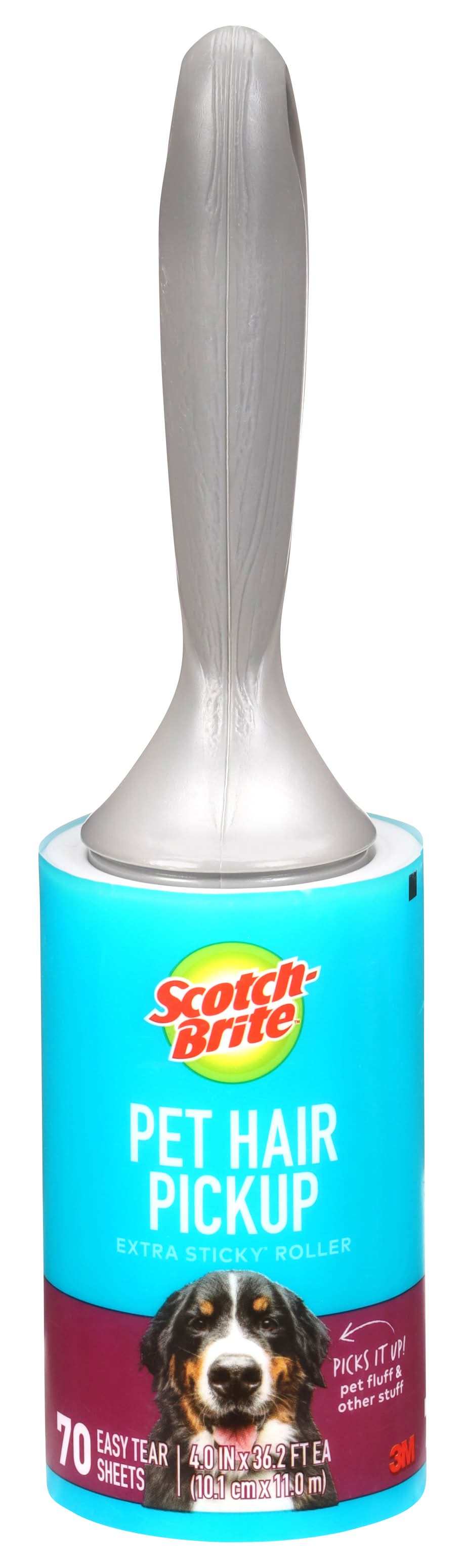 3M Scotch-Brite Pet Hair Pickup Lint Roller, 4 in x 36.9 ft