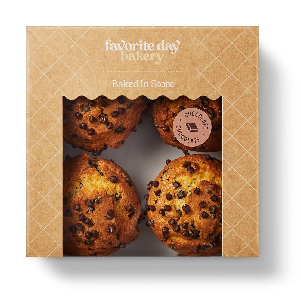 Chocolate Chip Muffins - 16oz/4ct  - Favorite Day™