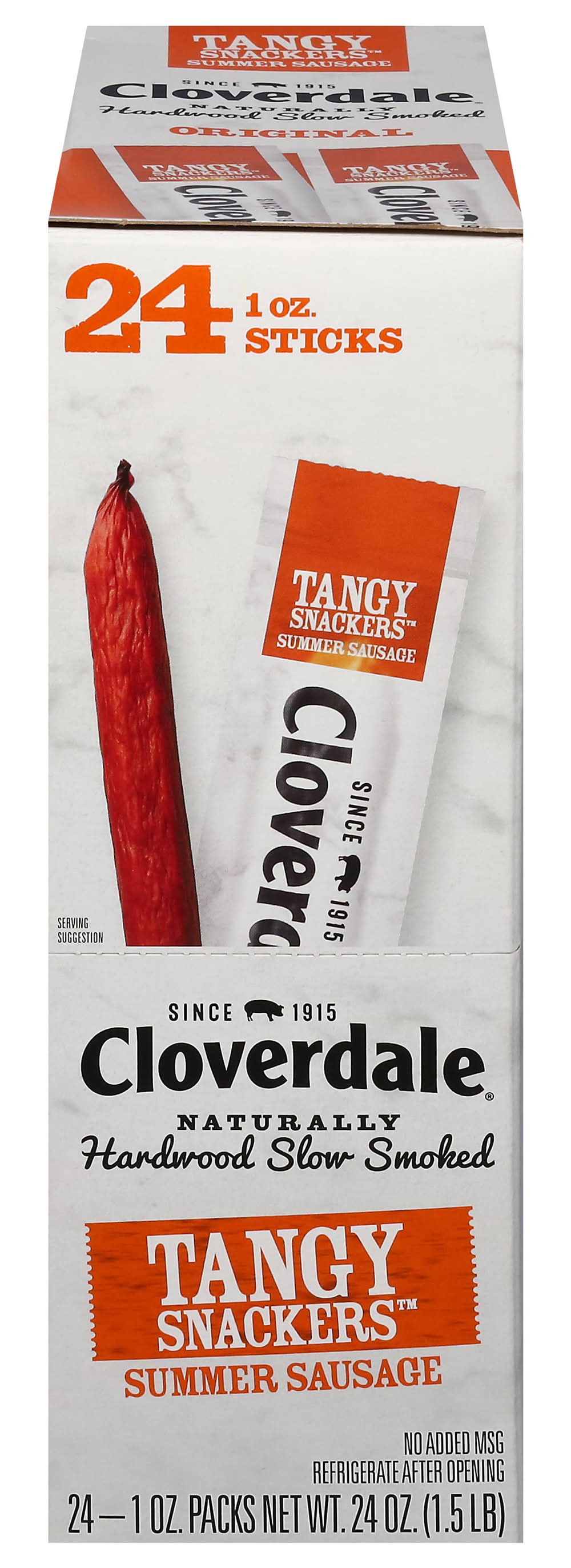 Cloverdale Tangy Snackers Original Summer Sausage (1 oz, 24 ct)