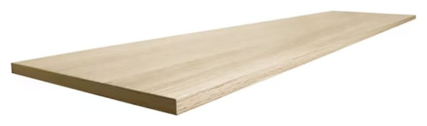 Style Selections 47.6-in L x 11.7-in D x 0.6-in H Light Wood MDF Rectangular Shelf board | BRD40