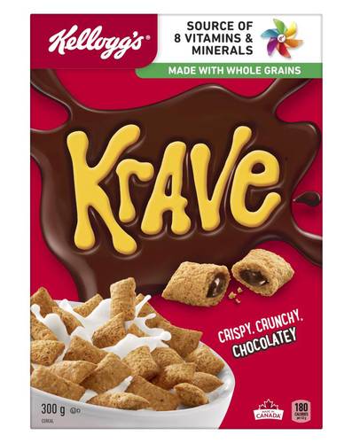 Kellogg's Krave Crispy Crunchy Cereals, Chocolate (300 g)