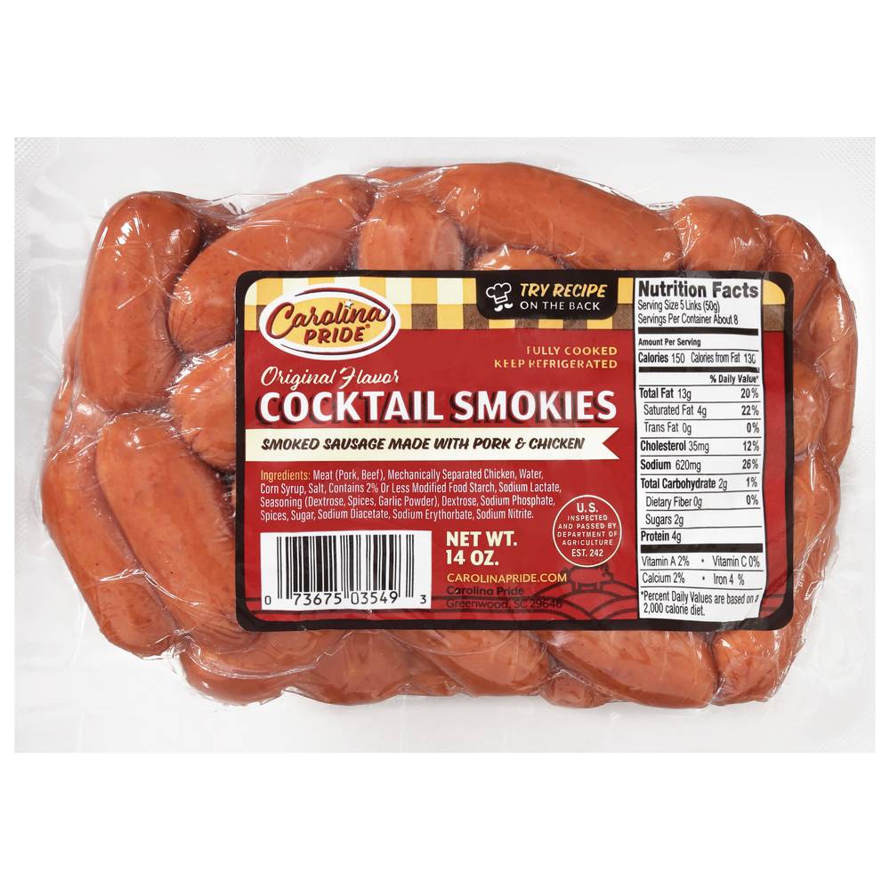 Carolina Pride Cocktail Smokies Smoked Sausage (14 oz)