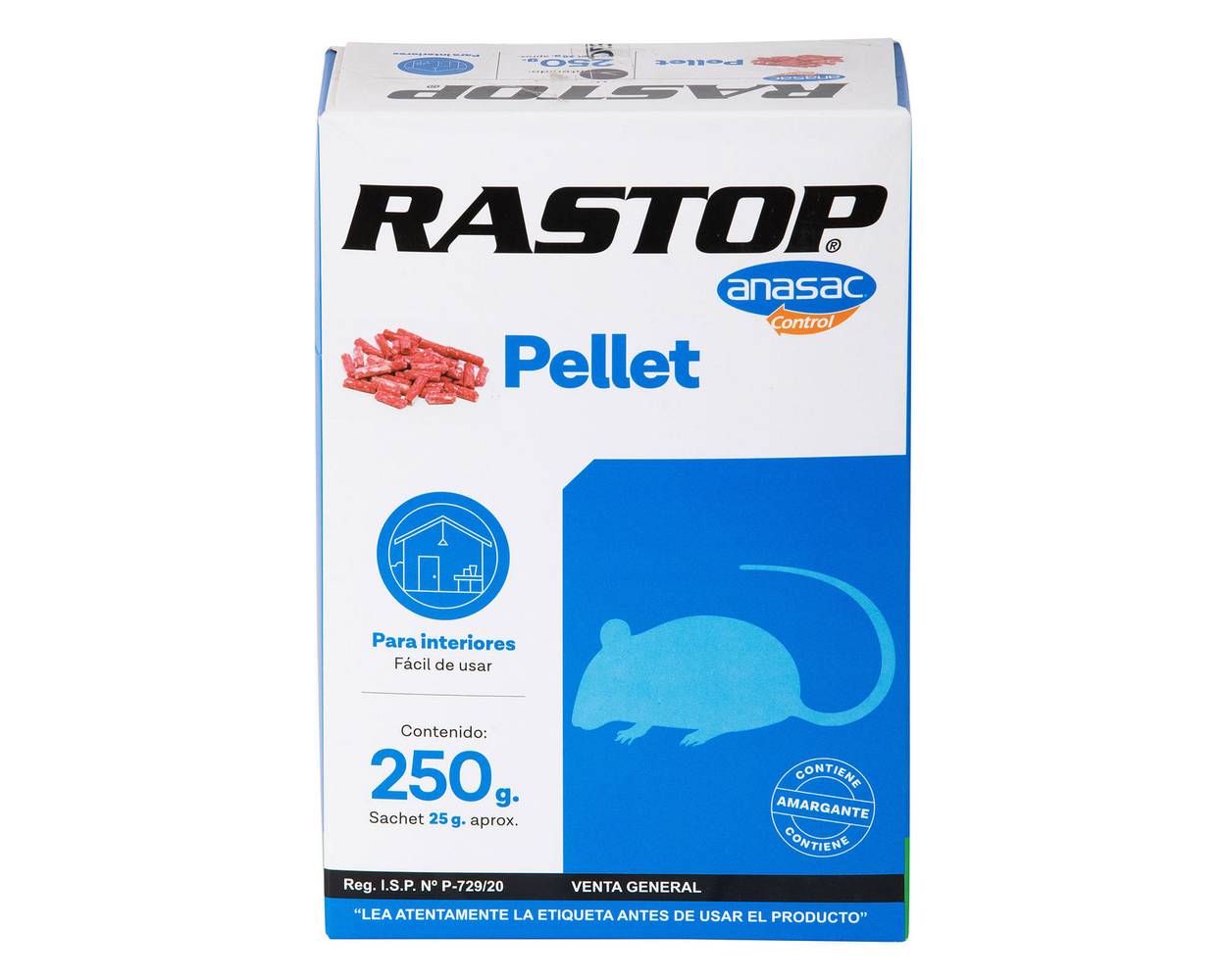 Anasac control rastop raticida pellet (caja 250 g)