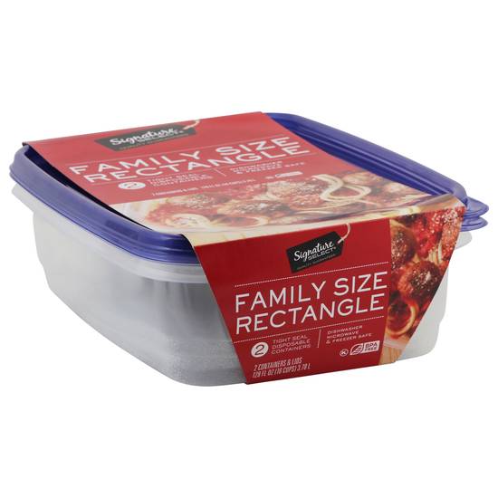 Signature Select Family Size Rectangle Containers & Lids