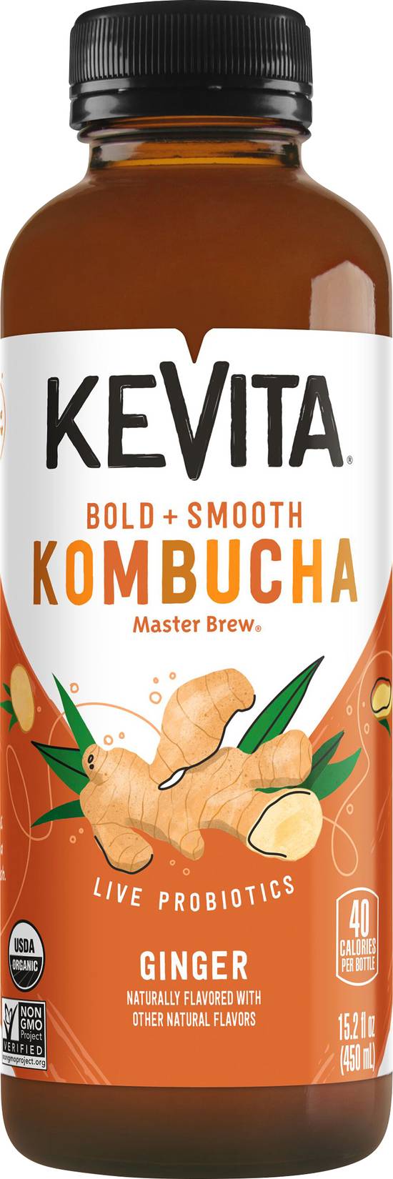Kevita Master Brew Ginger Kombucha (15.2 fl oz)