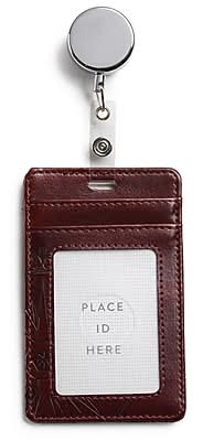 Eccolo Deluxe ID Badge Holder, Brown (ST703KBF)
