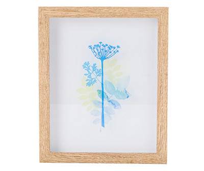 White & Blue Botanical Framed Print