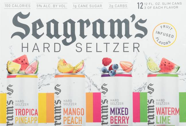 Seagram's Assorted Flavors Hard Seltzer pack (12 ct, 12 fl oz)