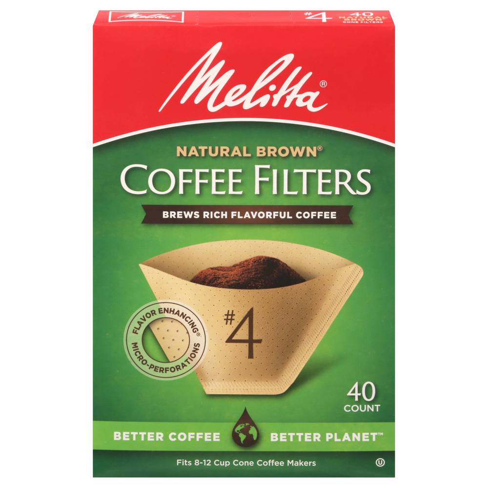 Melitta Natural Brown Super Premium Coffee Filters (40 ct)