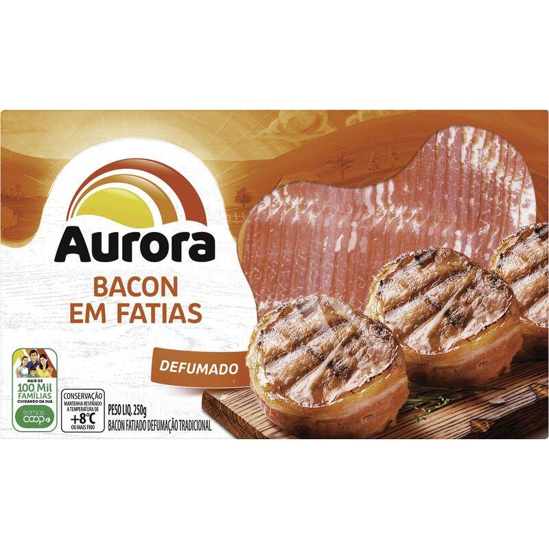 Aurora bacon defumado em fatias (250 g)