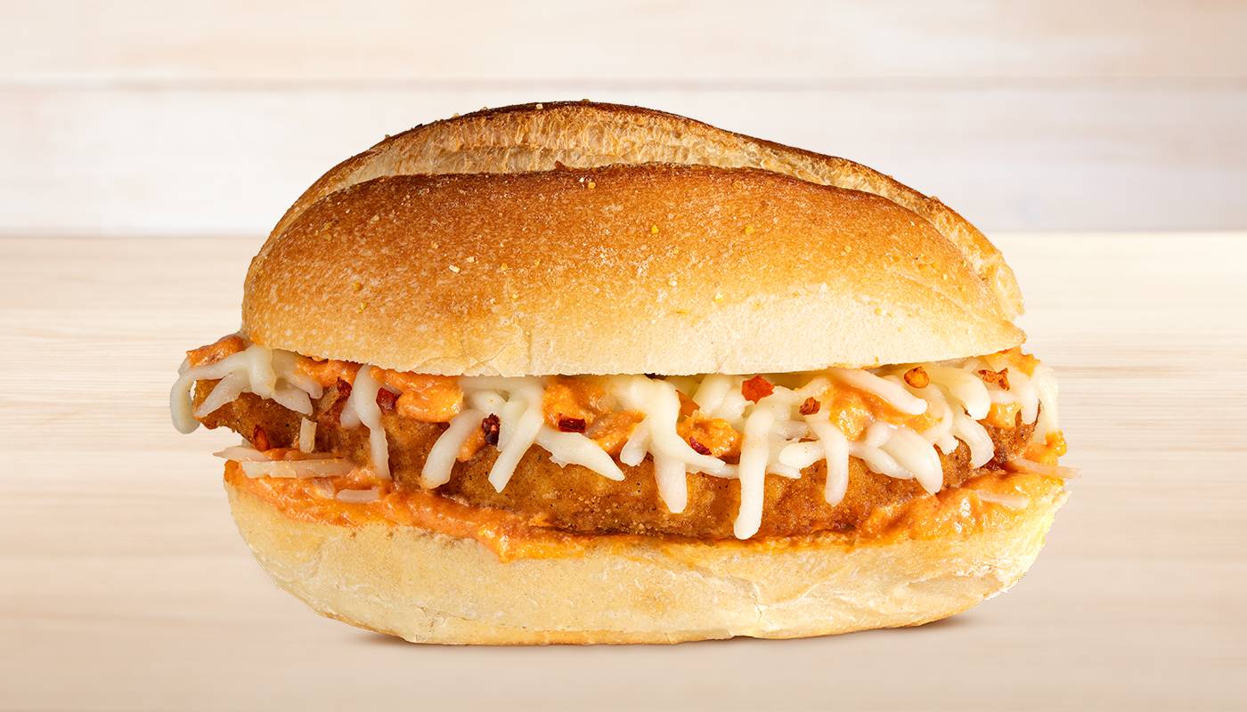 Chicken Parmesan Vodka Sauce on a Portuguese Roll