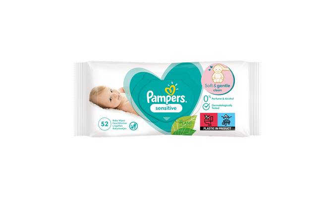 Pampers Sensitive Baby Wipes 1 Pack = 52 Baby Wet Wipes