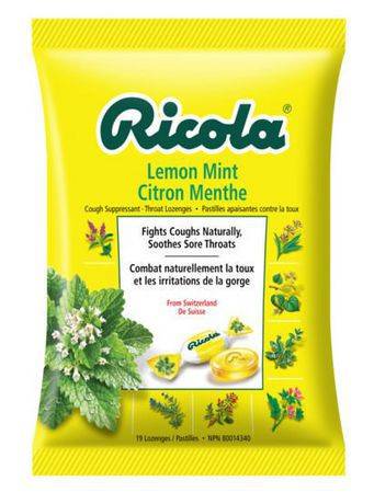Ricola Lemon Mint Cough Suppressant Throat Lozenges ( 19 ct )