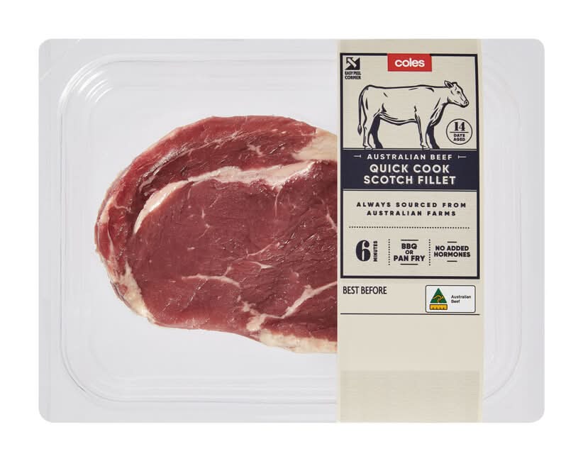 Coles Beef Quick Cook Scotch Fillet Steak (170g)