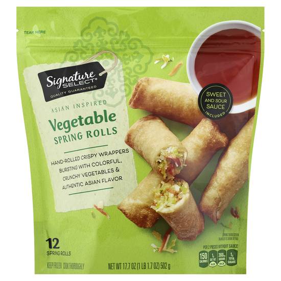 Signature Select Vegetable Spring Rolls With Sweet & Sour Sauce (12 ct)