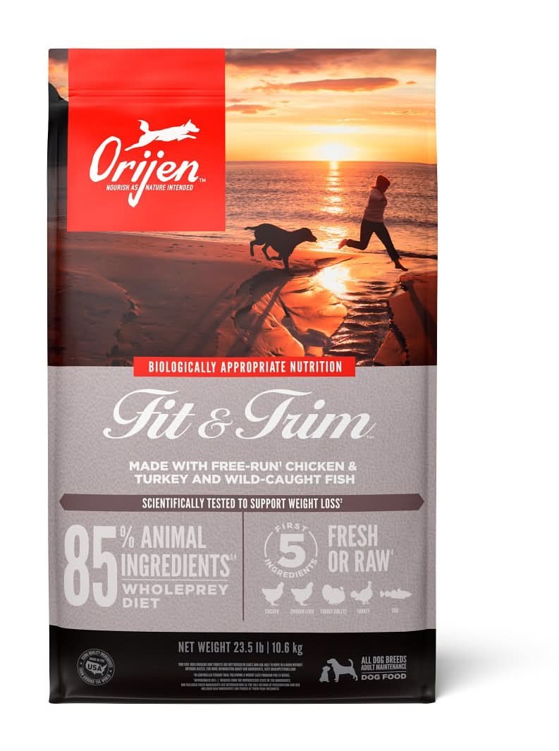 Orijen FIT & TRIM ALIMENTO NATURAL REDUCCIÓN DE PESO PARA PERRO RECETA POLLO, PAVO Y PESCADO, 10.6 KG