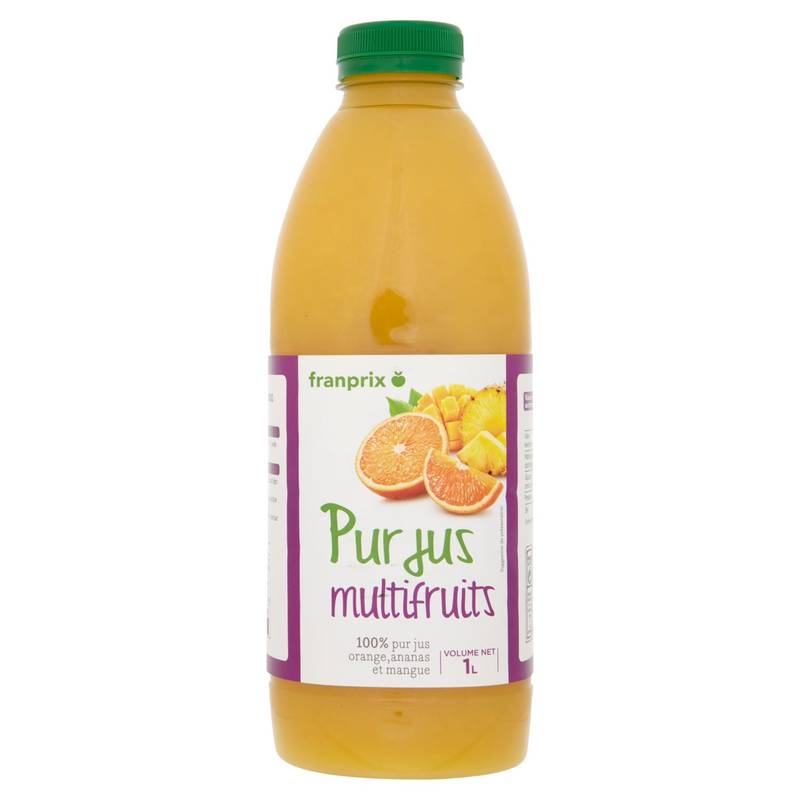 Franprix - Pur jus de multifruits, orange - ananas - mangue (1L)