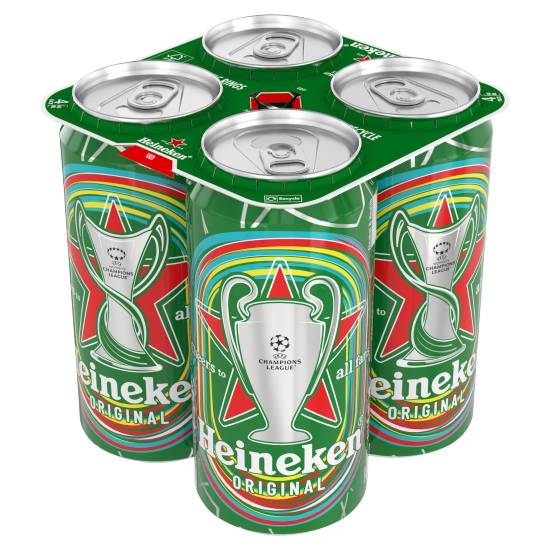 Heineken Lager Beer 4 Ct, 440 ml