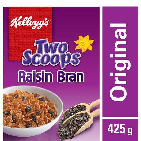 Kellogg's Two Scoops Raisin Bran Cereal (425 g)