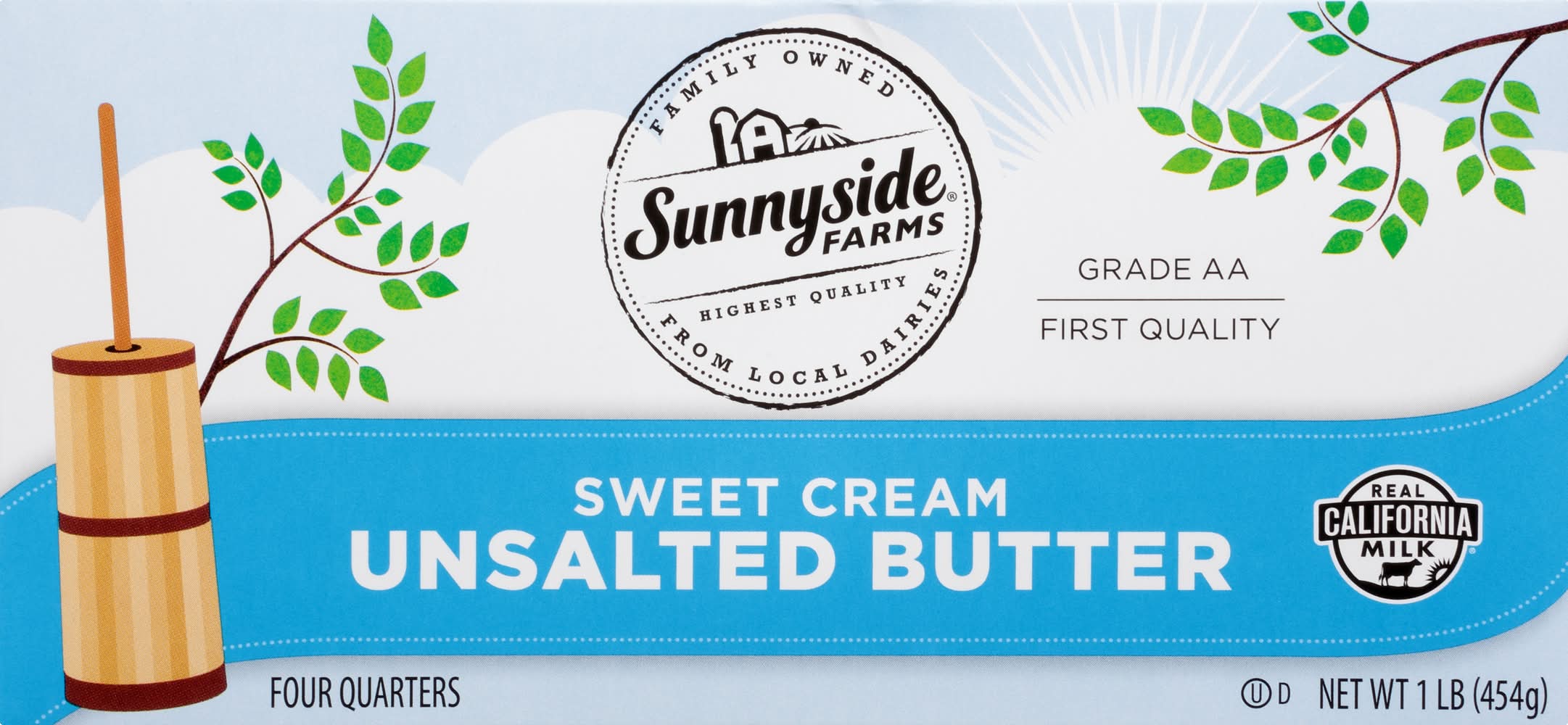 Sunnyside Farms Unsalted Sweet Cream Butter (1 lbs)