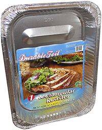 Durable Foil - Large Rectangle Aluminum Roaster Pan - 5 ct