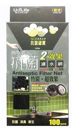 抗菌竹炭濾水網100入(乾貨)^301087830