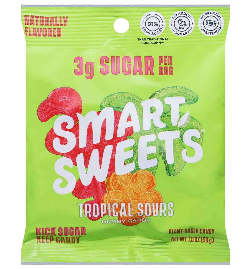 SmartSweets Gummy Candy, Tropical Sours (1.8 oz)
