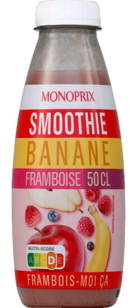 Monoprix - Boisson smoothie, pomme, framboise (500ml)