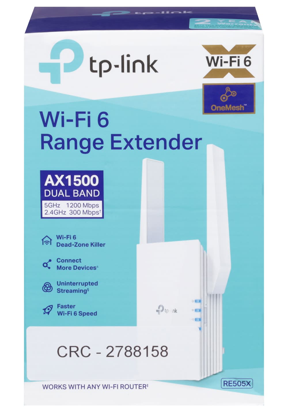 TP-Link Dual Band Ax1500 Wi-Fi 6 Range Extender
