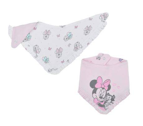 Disney Minniy Mouse Organic Cotton 2pc Bib Set for Girls