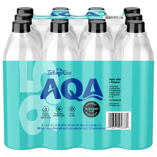 Talking Rain Tr Aqa Alkaline Water Branded Film (12 pack, 20 oz)