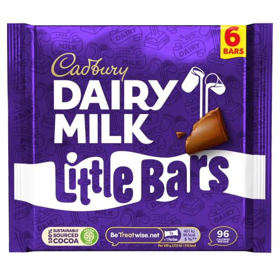 Cadbury Dairy Milk Little Chocolate Bars (6 pack)