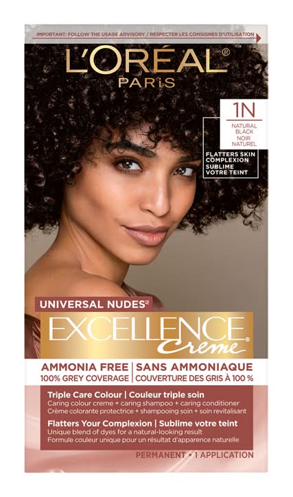 L'oréal excellence crème coloration permanente (1n noir naturel) - l'oréal paris excellence crème permanent hair dye, natural black