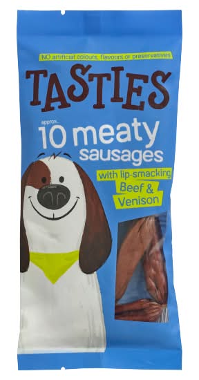 Tasties Meaty Sausages With Lip-Smacking Beef & Venison (10 pack)