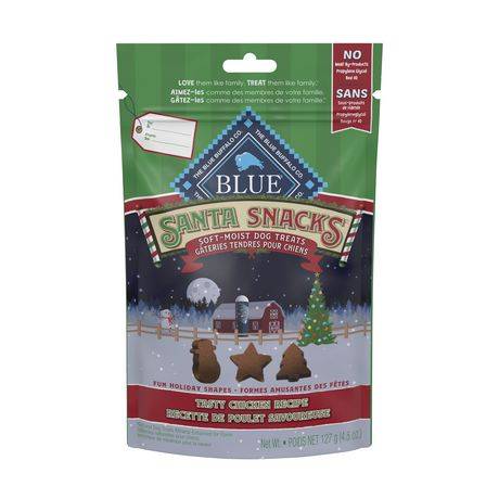 Blue Buffalo Poulet Gâteries Tendres Santa Snacks Pour Chiens