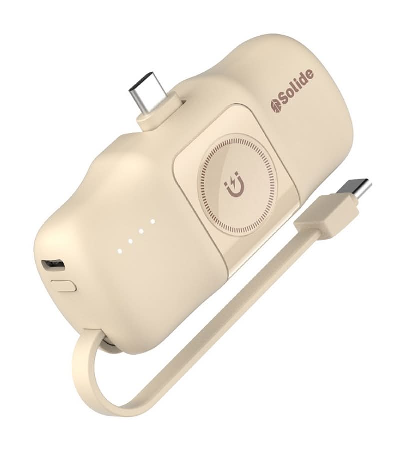 #251825 Solide Type-C小榔頭行動電源5000mAh-奶茶 PBF17 Type-C行動電源奶茶