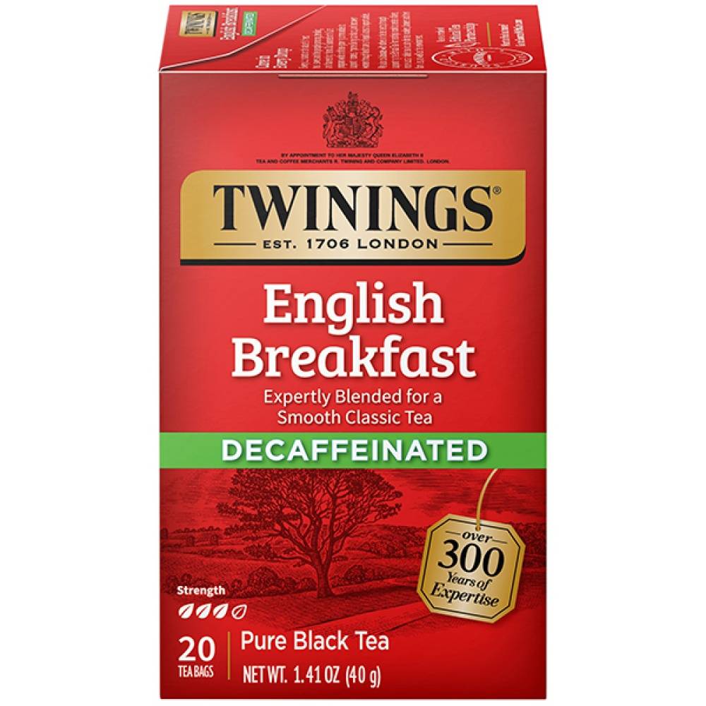 Twinings Black Tea, Decaffeinated English Breakfast (1.41 oz, 20 ct)