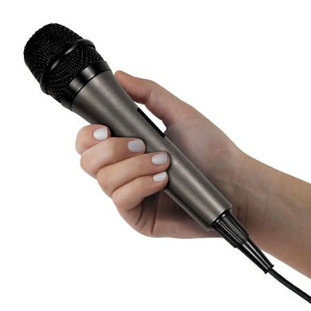 The Singing Machine Smm205ca Unidirectional Dynamic Karaoke Microphone With 3.2 Meter Cord, Black, One Size
