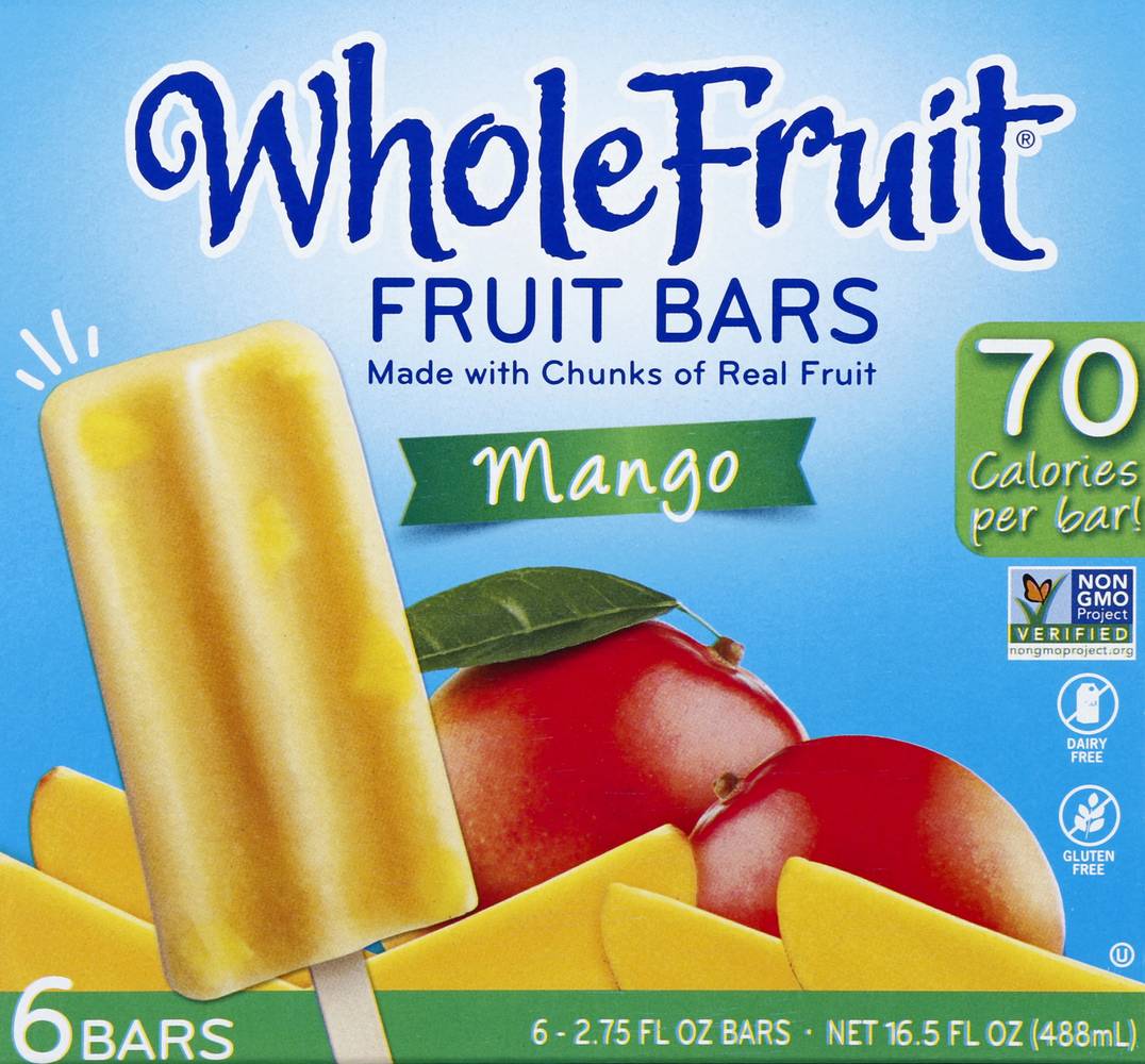 Whole Fruit Mango Ice Bars (6 ct)