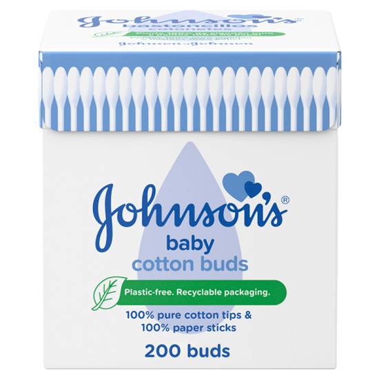 Johnson's Baby Hypoallergenic Cotton Buds (200 pack)