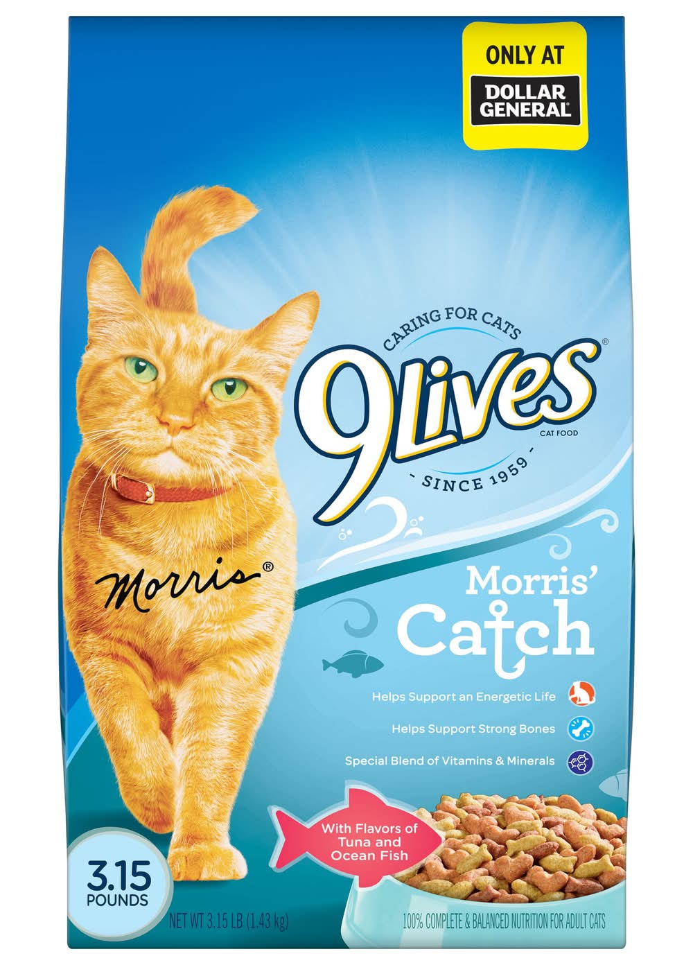 9Lives Morris’ Catch Dry Cat Food (3.15 lbs)