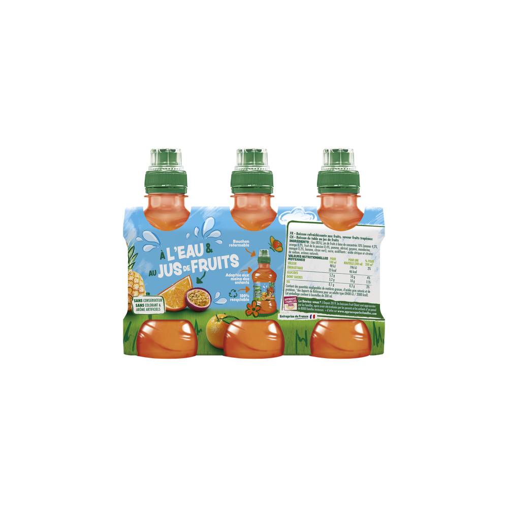 Teisseire - Boisson l'eau et jus de fruits, tropical (6 x 200ml)