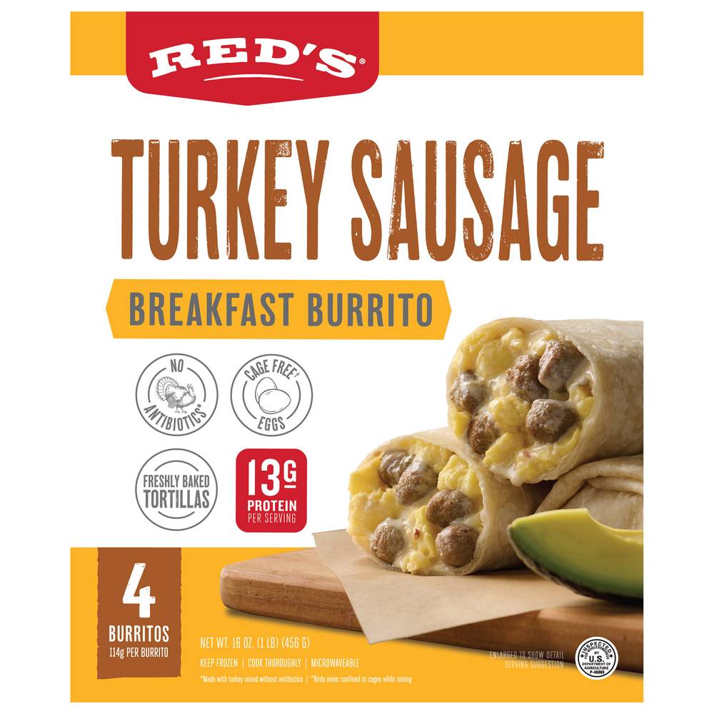 Red's Turkey Sausage Breakfast Burrito (1 lbs)