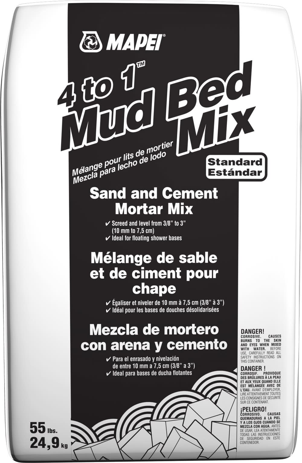MAPEI 4-to-1 Mud Bed Mix 55-lb Powder Indoor or Outdoor Floor Patch
