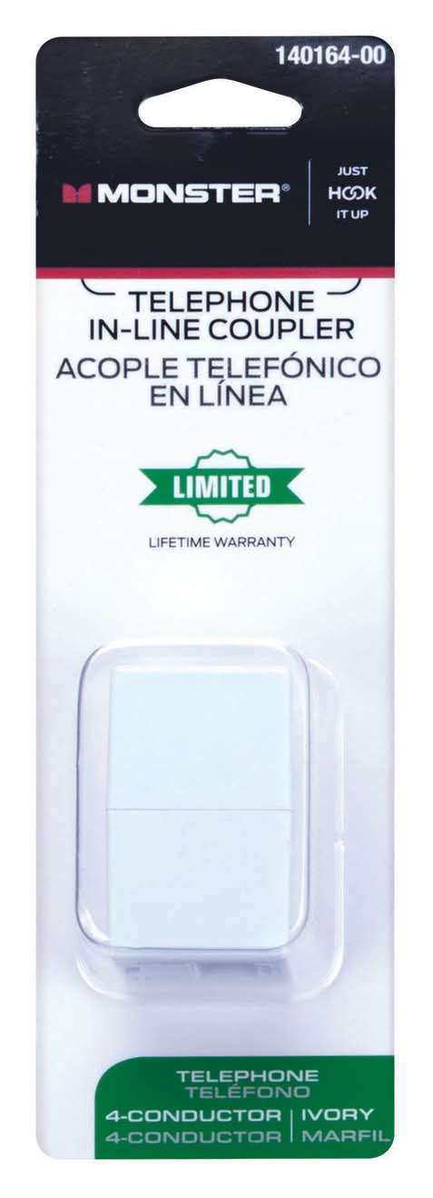 Monster Just Hook It Up 0 Ft. L White Modular In Line Coupler
