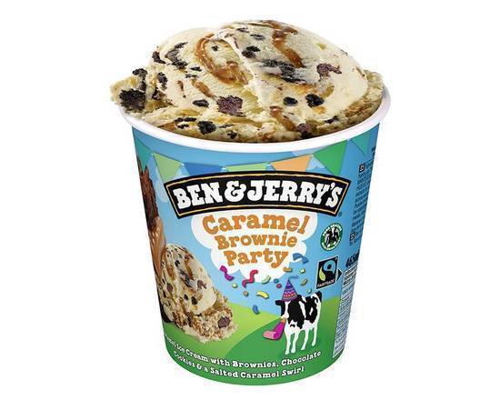 Ben & Jerry caramel brownie party