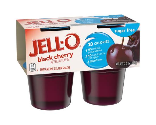 Jell-O · Black Cherry Sugar Free Gelatin (4 x 3.2 oz)