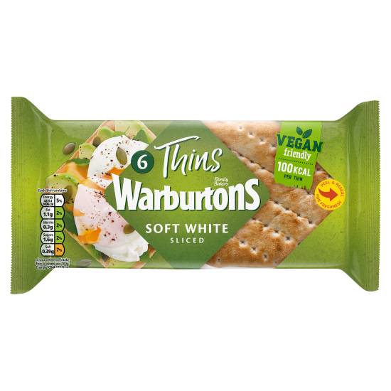 Warburtons Thins Soft White Sliced Thins (240g)